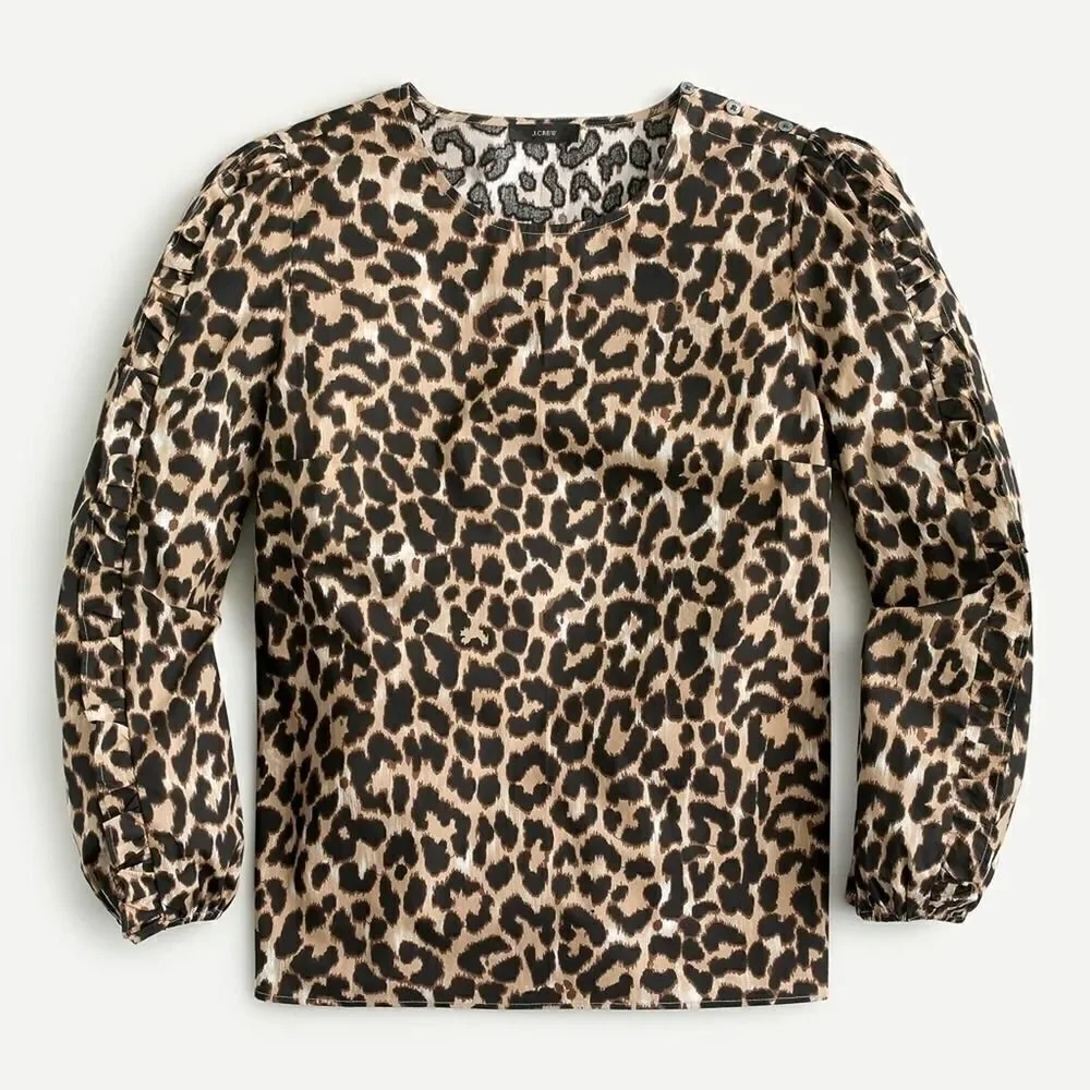 J. Crew crew leopard